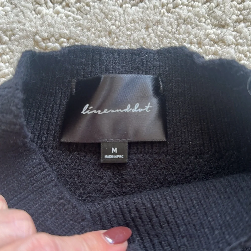 Line & Dot Black Claire Sweater Size M - Picture 6 of 9